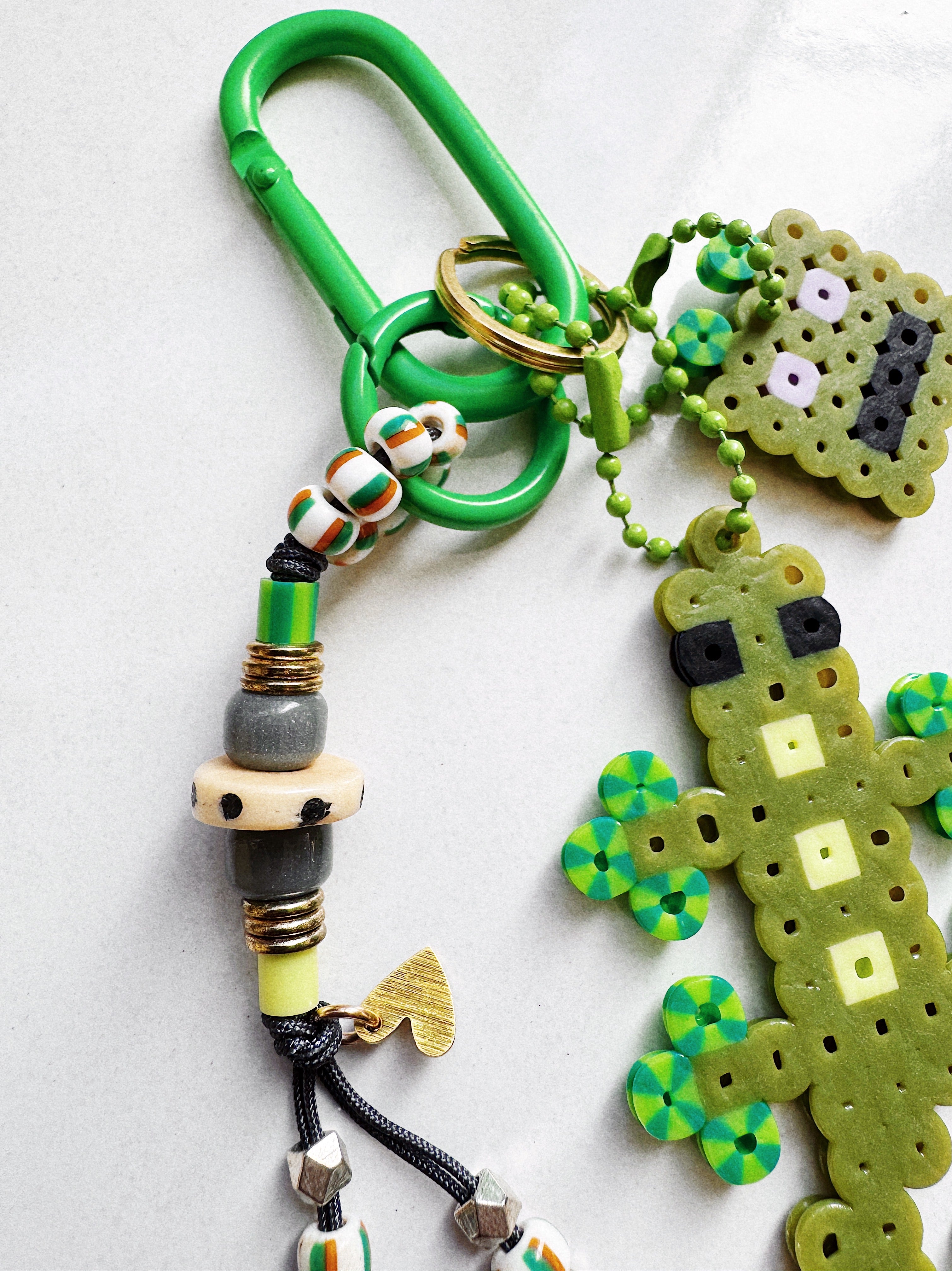 RoboLizard Bag Charm - gator / green