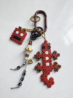 Load image into Gallery viewer, RoboLizard Bag Charm - brown / brown

