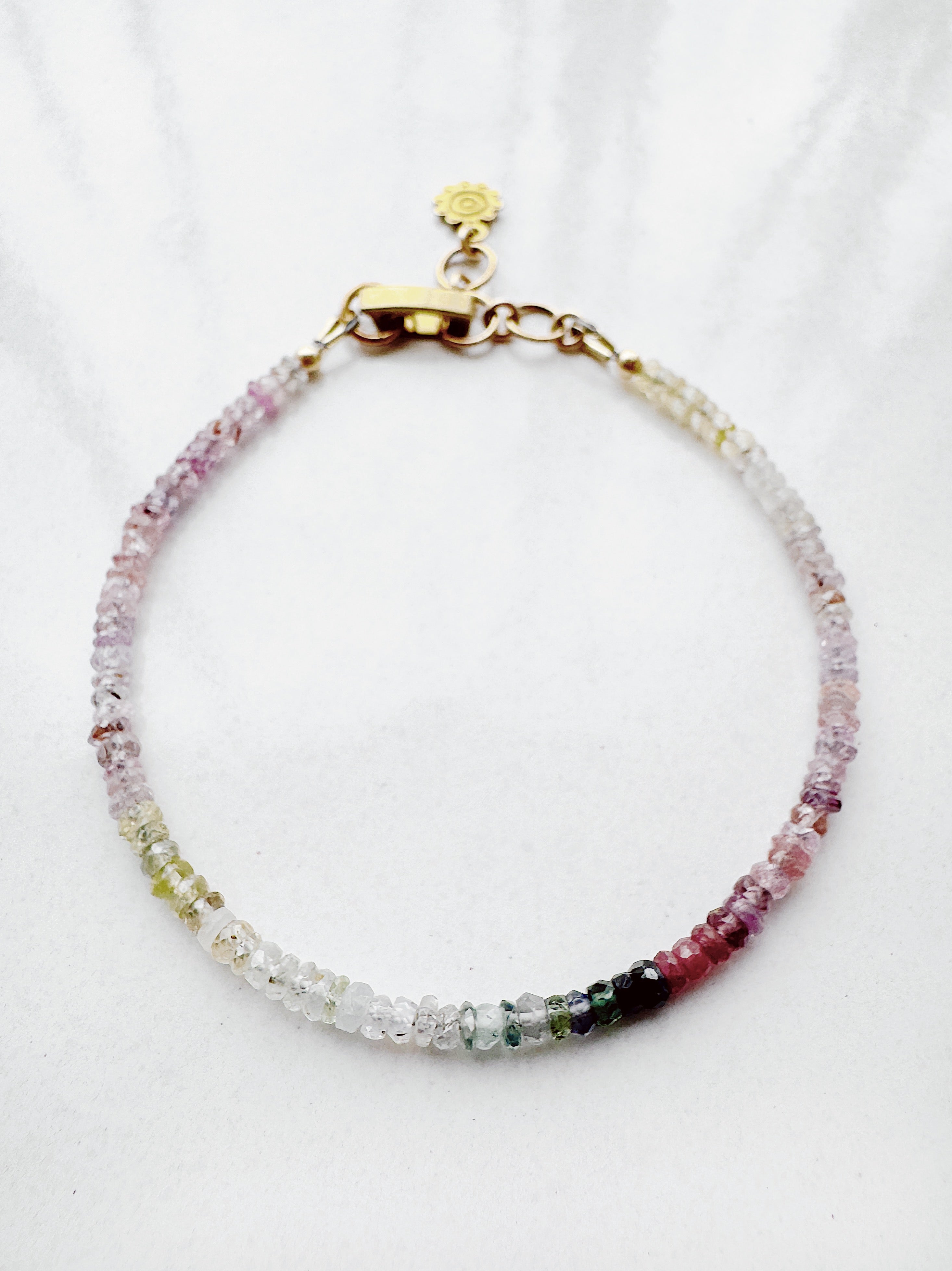 sample 039 - ombre sapphire bracelet - cool - medium (6.5-7.25")