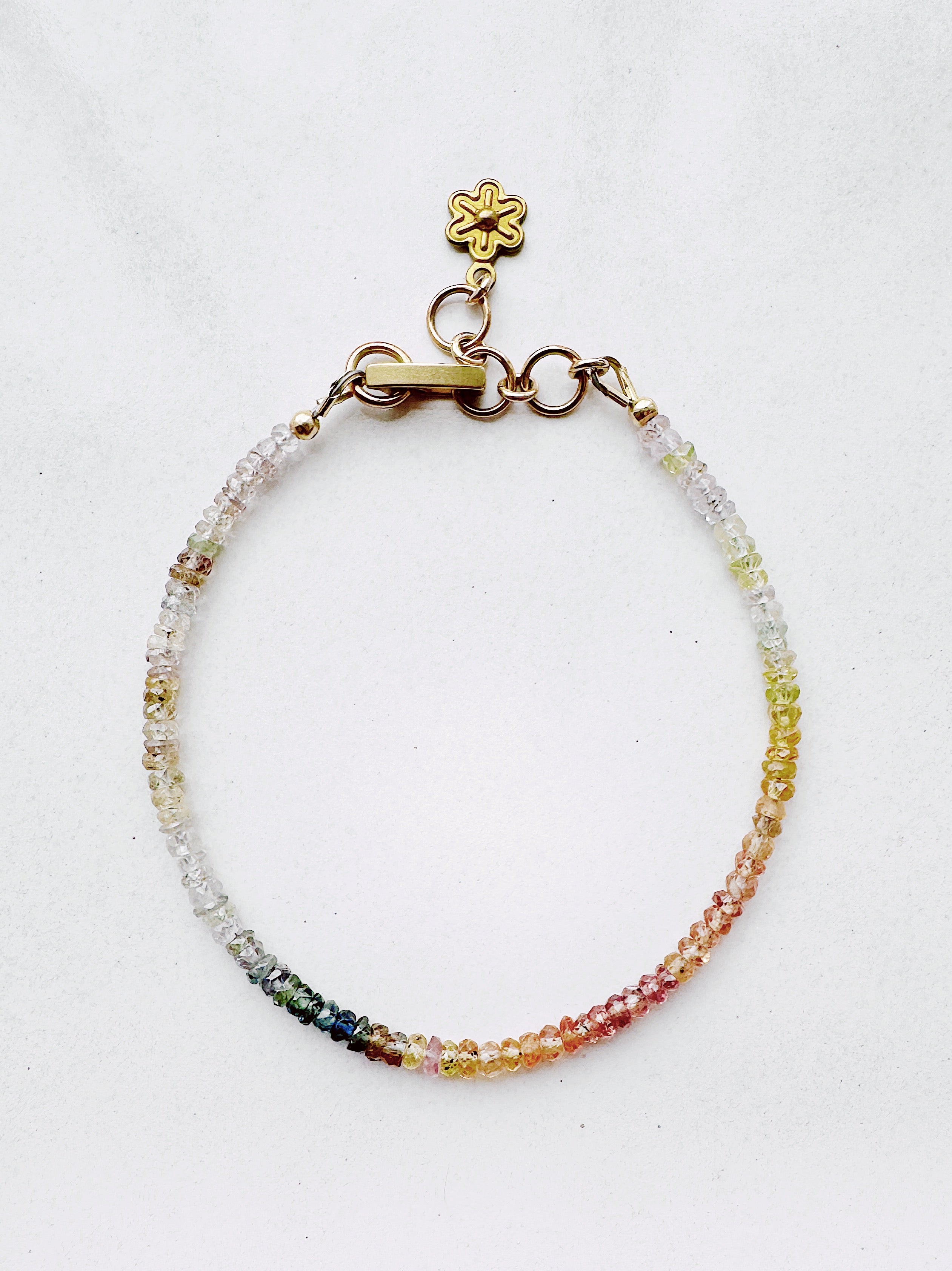 sample 038 - ombre sapphire bracelet - cool + warm - medium (6.5-7.25")