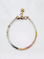 Load image into Gallery viewer, sample 038 - ombre sapphire bracelet - cool + warm - medium (6.5-7.25&quot;)
