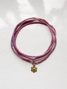Mini Stripe Bracelet - red / blue