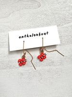Load image into Gallery viewer, MONARCH BUTTERFLY EAR THREADERS - gold filled
