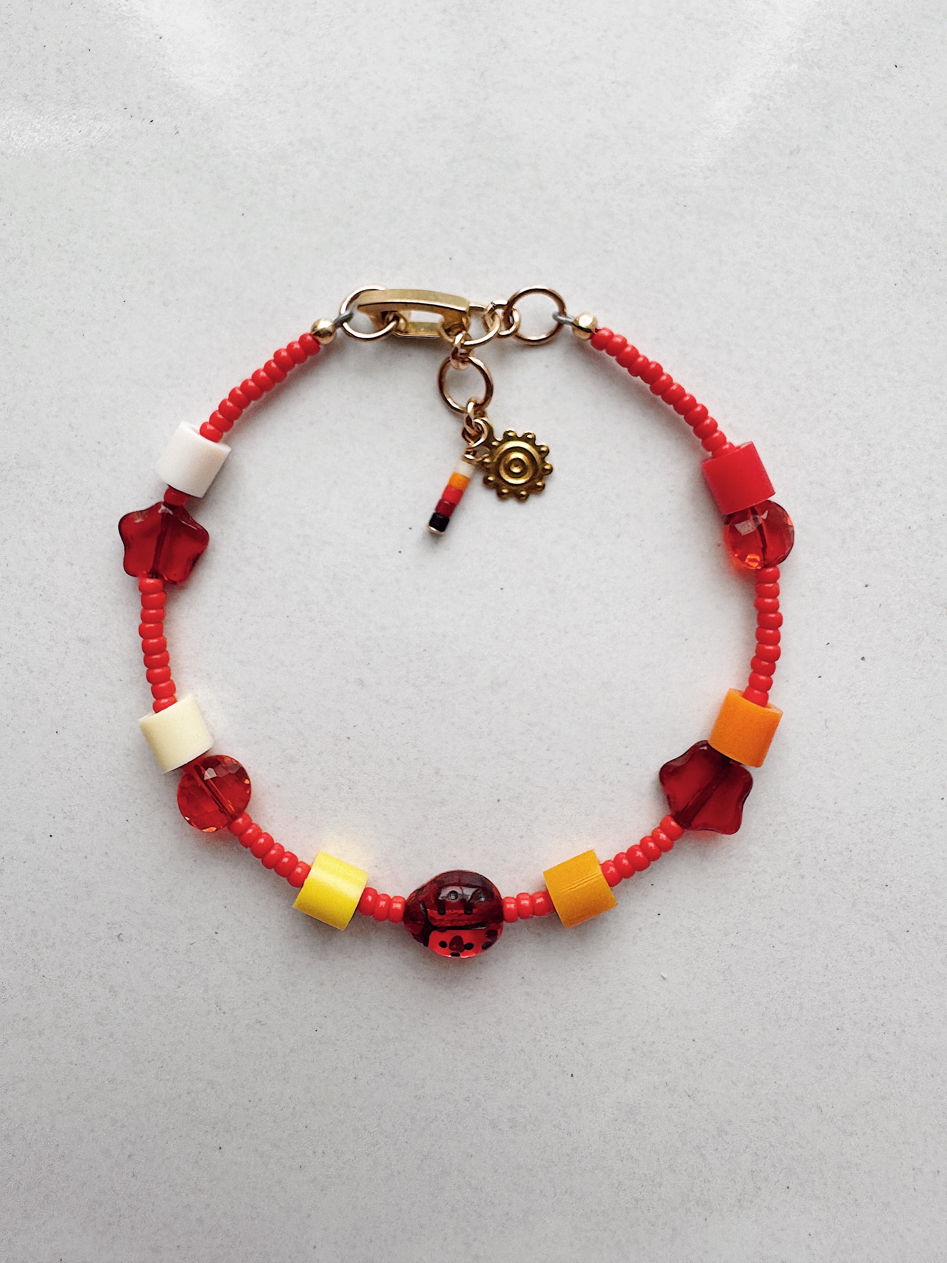 ToyBoxCritter Bracelet - red ladybugs 002