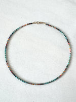 Load image into Gallery viewer, Gem Gradient Wrap Bracelet / Necklace - Blue Tourmaline - 15”
