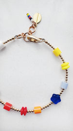 Load image into Gallery viewer, Golden ToyBox Bracelet - primary kidcore - white / yellow
