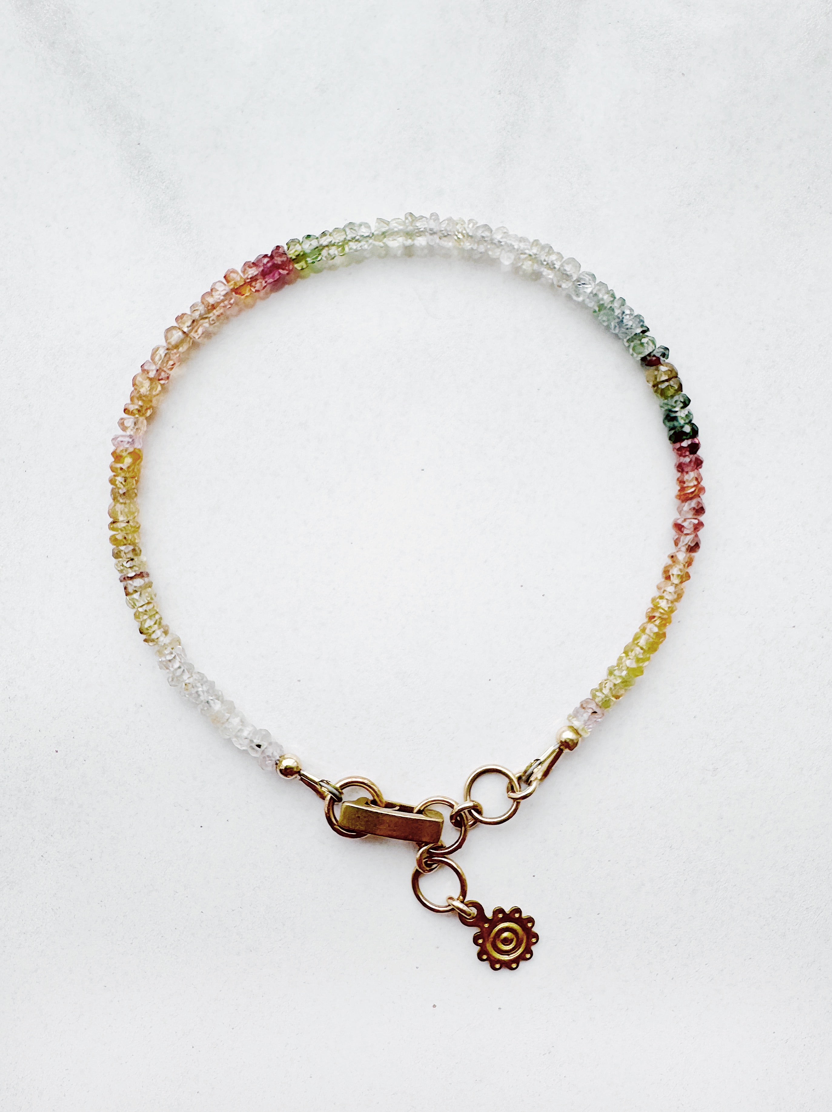 sample 038 - ombre sapphire bracelet - cool + warm - medium (6.5-7.25")