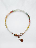 Load image into Gallery viewer, sample 038 - ombre sapphire bracelet - cool + warm - medium (6.5-7.25&quot;)
