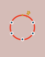 Load image into Gallery viewer, Evil Eye Bracelet - holiday red
