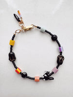 Load image into Gallery viewer, ToyBoxCritter Bracelet - black tuxie cat 001
