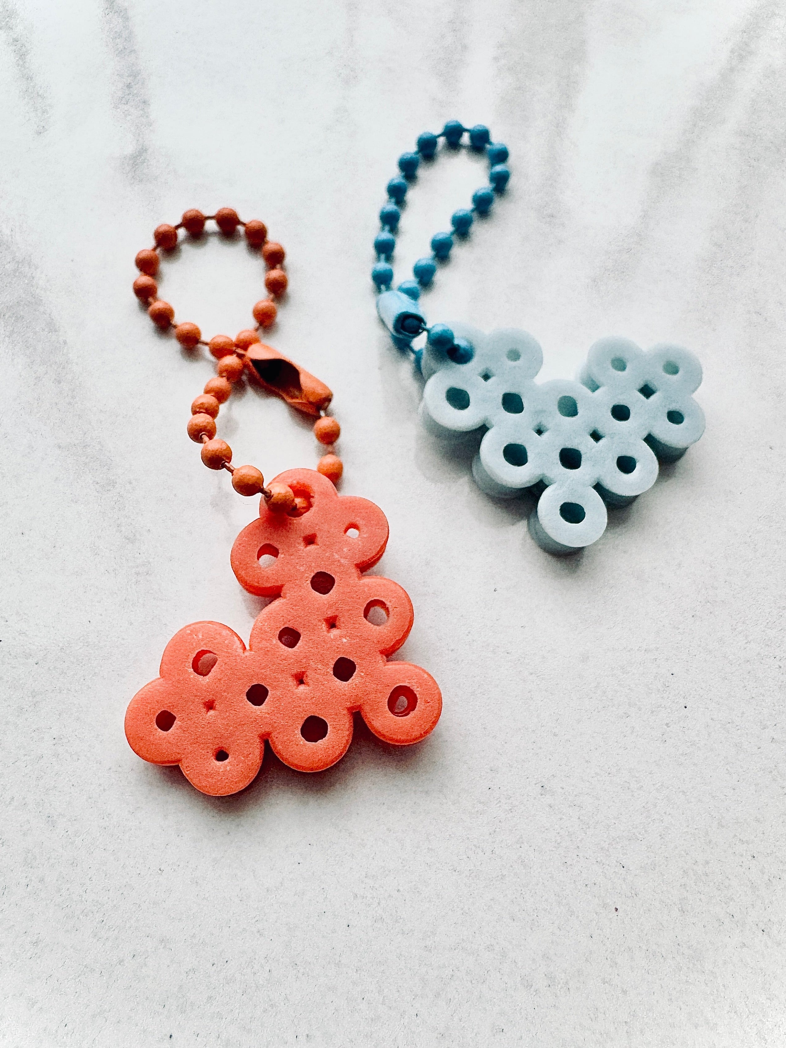 HEART CHARMS - fall colors (set of 6)