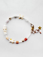 Load image into Gallery viewer, Critter Bracelet - ivory skull n bones - brown / ghost
