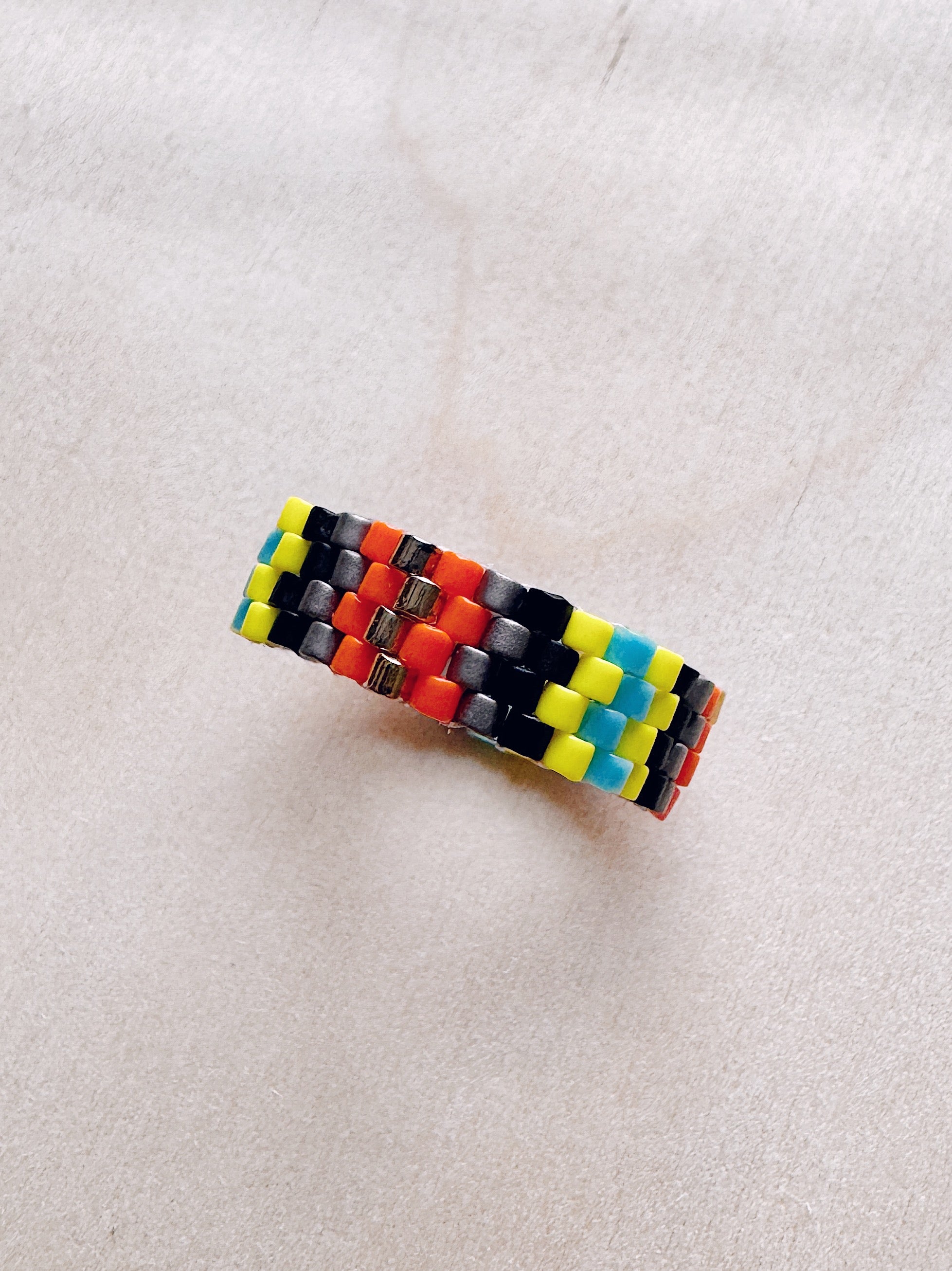 Striped Woven Ring No.2 - fits sizes 5.75 to 6.5 - sample