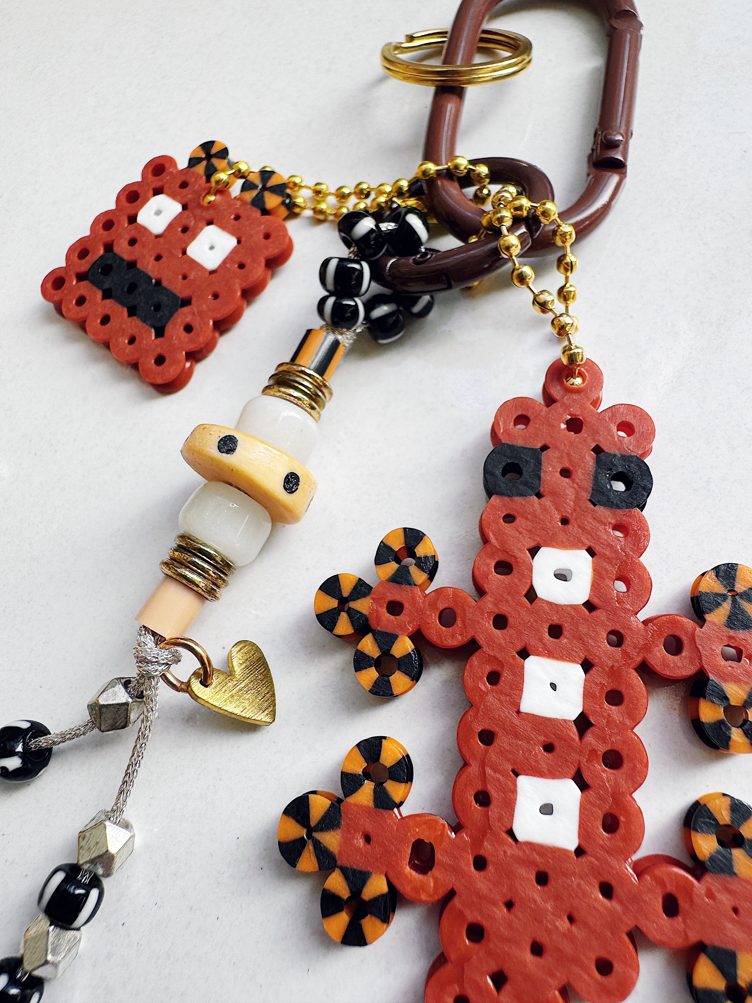 RoboLizard Bag Charm - brown / brown