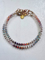 Load image into Gallery viewer, GEM GRADIENT BRACELET - Smokey Quartz / earthsky ombre
