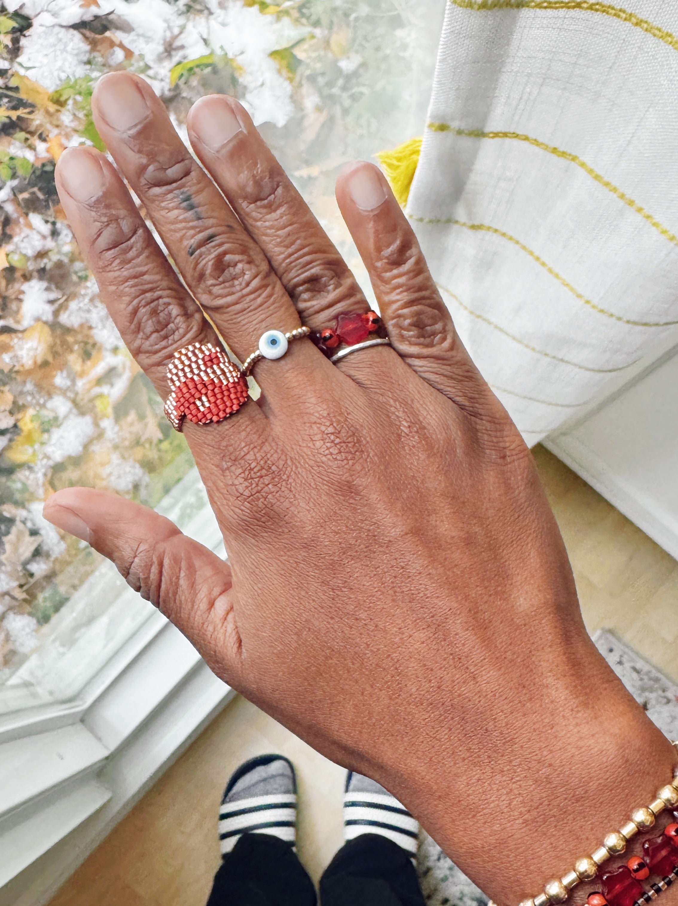 Evil Eye Ring - gold fill