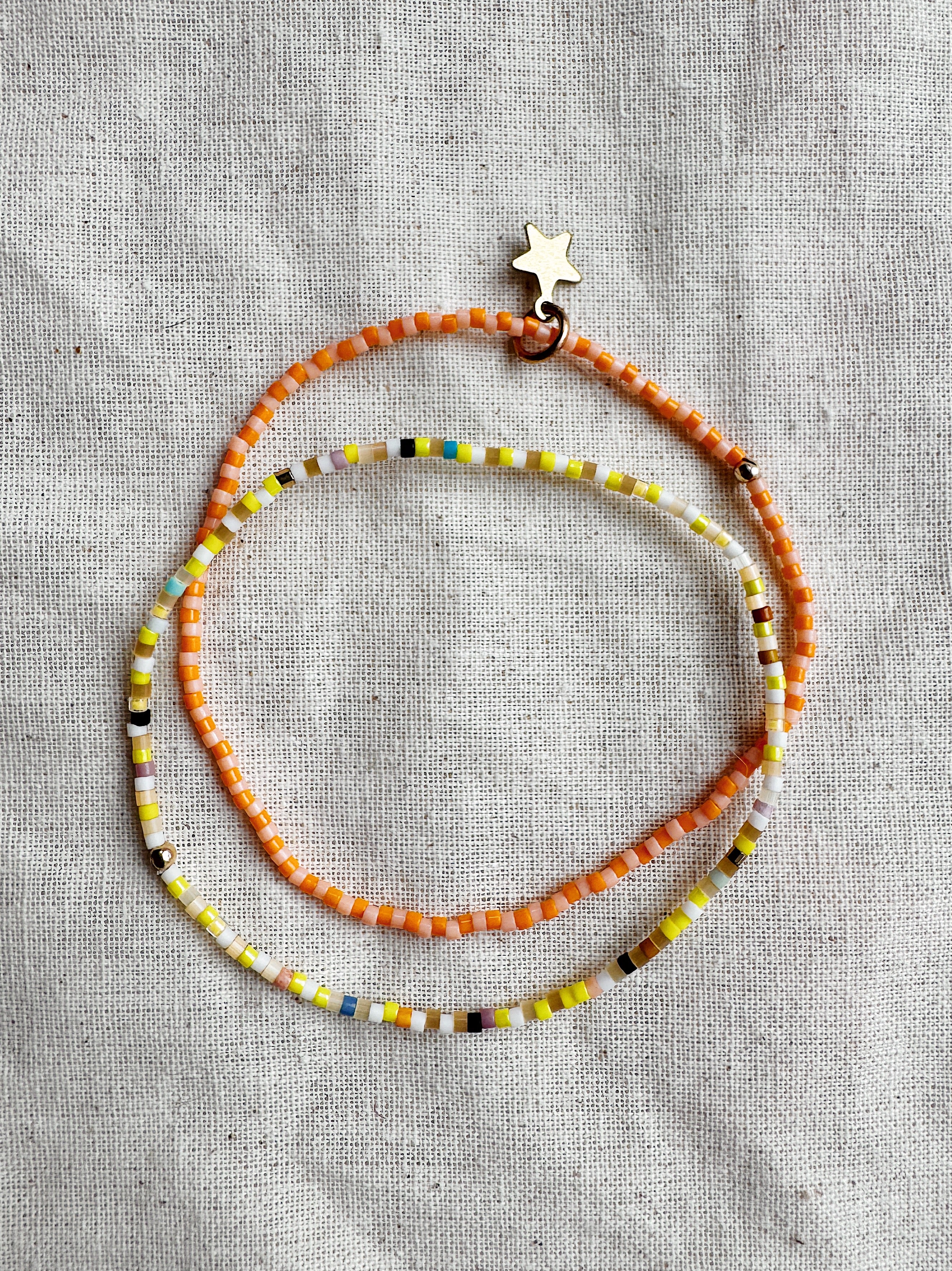 sample 014 - set of 2 bracelets - 7.0 inches