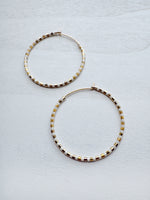 Load image into Gallery viewer, MINI STRIPE HOOPS - ice moon
