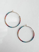 Load image into Gallery viewer, WS : Mini Stripe Serpent Hoops (more colors)
