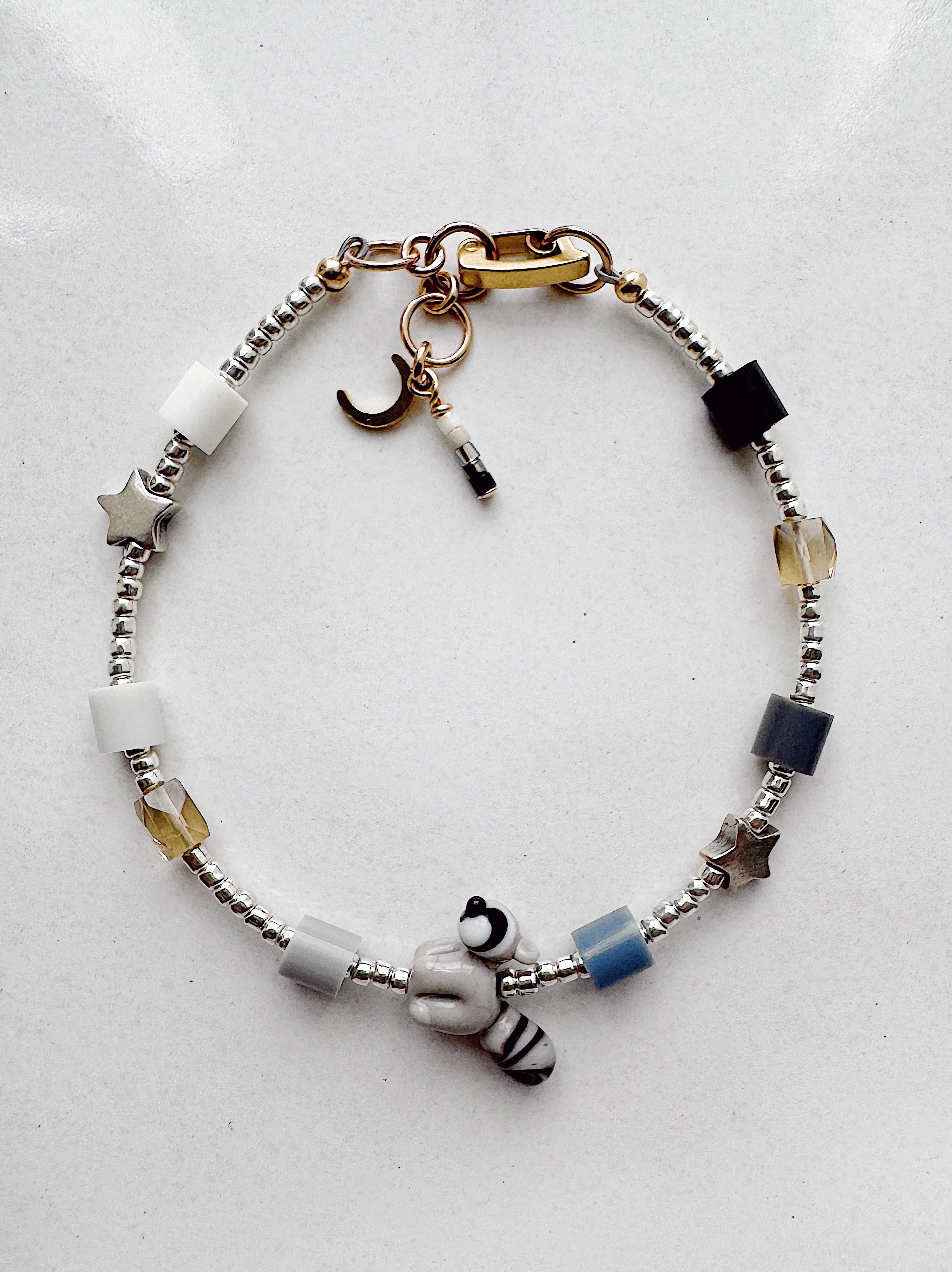 ToyBoxCritter Bracelet - grey raccoon 001