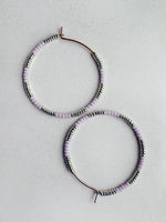 Load image into Gallery viewer, WS : Thicc Stripe Serpent Hoops (more colors)
