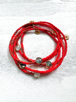 Load image into Gallery viewer, TILT BRACELET - hottie red (choose your stone)
