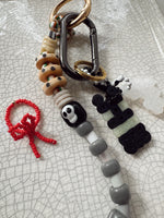 Load image into Gallery viewer, XXXL Long Bag Charm - black skull + surprise :)
