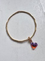 Load image into Gallery viewer, GOLDEN THICC STRIPE BRACELET - pick your charm :)

