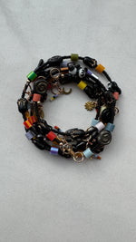 Load image into Gallery viewer, Critter Bracelet - black penguin - dusk / yellow
