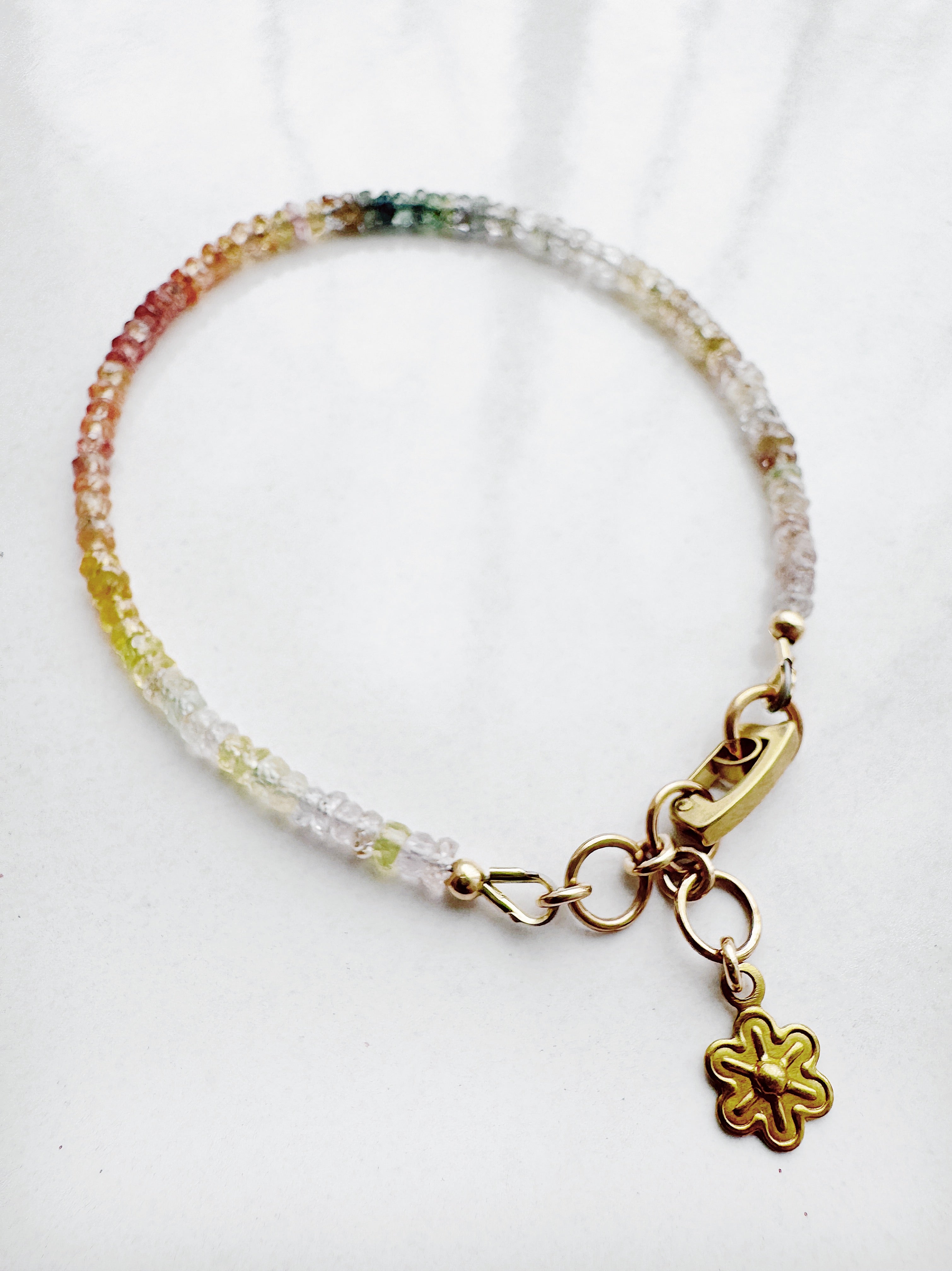 sample 038 - ombre sapphire bracelet - cool + warm - medium (6.5-7.25")