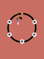 Load image into Gallery viewer, BYOB : Evil Eye Bracelet ~ solid (1 color + elastic or adjustable)
