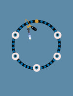 Load image into Gallery viewer, BYOB : Evil Eye Bracelet ~ mini stripe (2 colors + elastic or adjustable)
