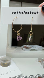 Load and play video in Gallery viewer, EVERYDAY HOOPS - gold fill - pick your charms

