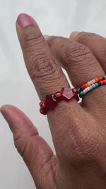 Load and play video in Gallery viewer, BiGGIE STAR RING - red - 6/7
