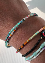 Load and play video in Gallery viewer, Gem Gradient Wrap Bracelet / Necklace - Blue Tourmaline - 15”
