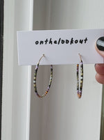 Load and play video in Gallery viewer, MINI STRIPE HOOPS - andromeda
