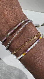 Load and play video in Gallery viewer, ORBIT BRACELET - Auralite / silver
