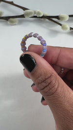 Load and play video in Gallery viewer, DBL DECKER RING - lavender / moonglow
