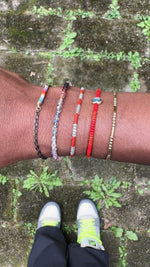 Load and play video in Gallery viewer, GOLDEN THICC STRIPE BRACELET - pick your charm :)
