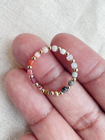 Load image into Gallery viewer, OOAK ORBIT RING - gemstone mix / gold fill - size 7/8
