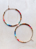 Load image into Gallery viewer, WS : Color-Block Serpent Hoops (more colors)

