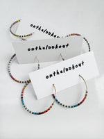 Load image into Gallery viewer, MINI STRIPE HOOPS - moonglow
