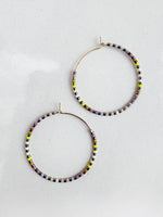 Load image into Gallery viewer, MINI STRIPE HOOPS - moonglow
