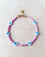 Load image into Gallery viewer, Evil Eye Bracelet - lilac v2 🔮
